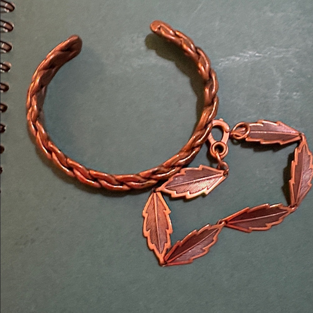 Copper Tone Bracelets Set